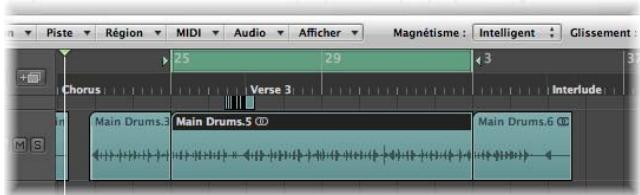 APPLE LOGIC PRO 8 - Pour diviser des régions au niveau du locator : - 2