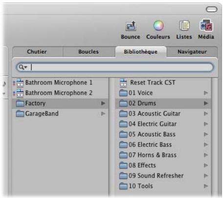 APPLE LOGIC PRO 8 - Partage de données de réglages dans la Bibliothèque - 1