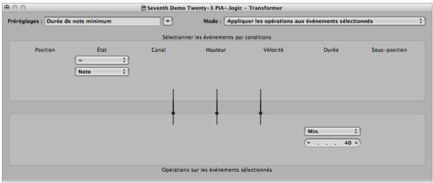 APPLE LOGIC PRO 8 - Durée de note minimum - 1
