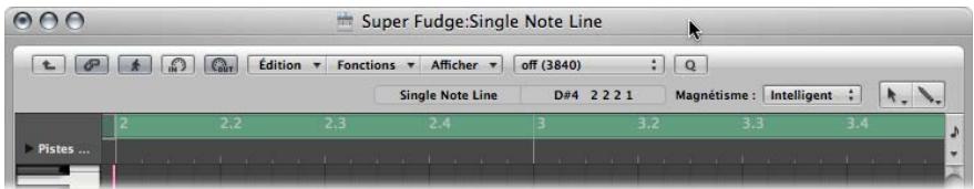 APPLE LOGIC PRO 8 - Pour déplacer une fenêtre : - 1