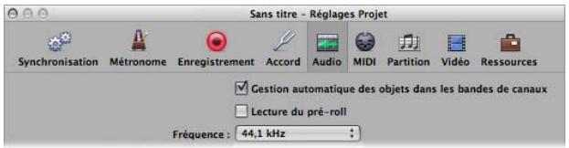 APPLE LOGIC PRO 8 - Définition de la fréquence d'échantillonnage - 1