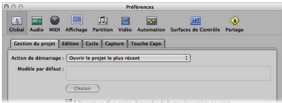 APPLE LOGIC PRO 8 - Ouverture et création automatique de projets - 1