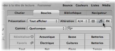 APPLE LOGIC PRO 8 - Navigation pour rechercher des bouchles Apple Loops - 1