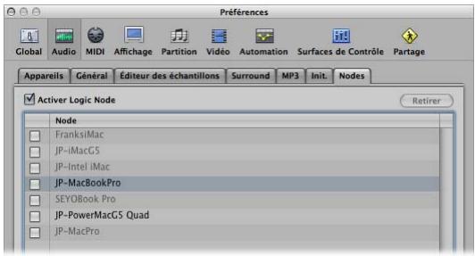 APPLE LOGIC PRO 8 - Pour configurer et activer des nodes dans Logic Pro : - 1