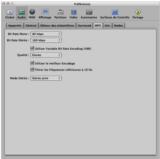 APPLE LOGIC PRO 8 - Preférences MP3 - 1