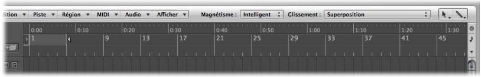APPLE LOGIC PRO 8 - Réglage de l'affichage de la règle Mesure - 3