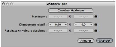 APPLE LOGIC PRO 8 - Pour augmenter ou diminuer d'une certaine valeur le niveau de la seLECTION d'un fichier audio (ou d'une zone) : - 1