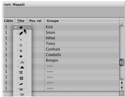 APPLE LOGIC PRO 8 - Pour creer un style de portee mis en correspondance et destiné à une notation pour batterie : - 1