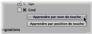 APPLE LOGIC PRO 8 - Pour associer une fonction à une touche : - 1