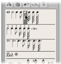 APPLE LOGIC PRO 8 - Pour insérer des notes ou des symboles avec la souris : - 1