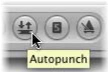 APPLE LOGIC PRO 8 - Pour effectuer un enregistrement en mode Autopunch : - 1