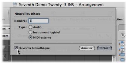 APPLE LOGIC PRO 8 - Commandes de creation de pistes et de canaux - 2