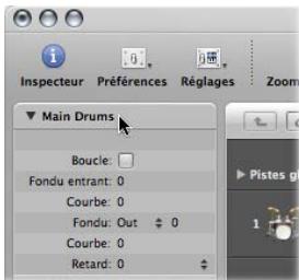 APPLE LOGIC PRO 8 - Pour nommer une région à l'aide de la zone Paramètres de région : - 1