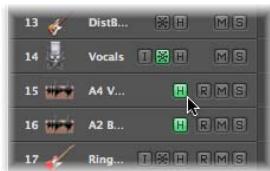 APPLE LOGIC PRO 8 - Pour masquer des pistes : - 1