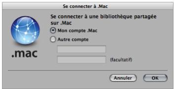 APPLE LOGIC PRO 8 - Pour vous connecter à un compte .Mac : - 1