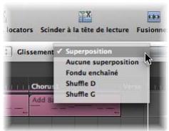 APPLE LOGIC PRO 8 - Pour modifier le mode Déplacer : - 1