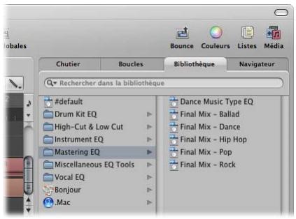 APPLE LOGIC PRO 8 - Partage de données de réglages dans la Bibliothèque - 3