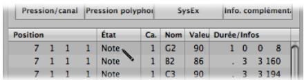 APPLE LOGIC PRO 8 - Pour dupliquer un événement existant : - 1
