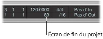 APPLE LOGIC PRO 8 - Définition des points de départ et de fin d'un projet - 3
