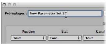 APPLE LOGIC PRO 8 - Pour creer un jeu de transformation utiliseur : - 1