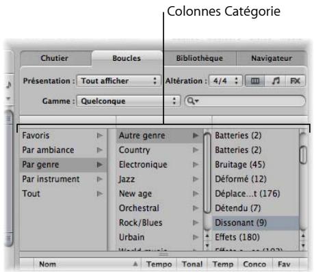 APPLE LOGIC PRO 8 - Navigation pour rechercher des bouchles Apple Loops - 4