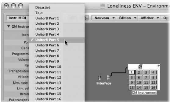 APPLE LOGIC PRO 8 - Pour étabir une connexion de sortie directe : - 1
