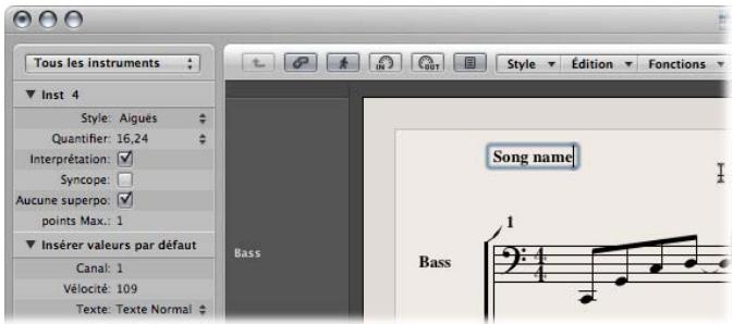 APPLE LOGIC PRO 8 - Pour créé du texte global : - 1