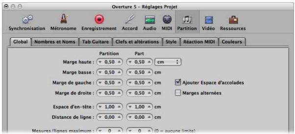 APPLE LOGIC PRO 8 - Pour creer des parametes de mise en page distincs pour la partition complete et pour des rubriques séparées : - 1