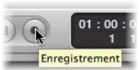APPLE LOGIC PRO 8 - Pour commencer l'enregistrement : - 1