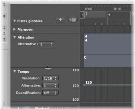 APPLE LOGIC PRO 8 - Redimensionnement et déplacement des pistes globales - 1