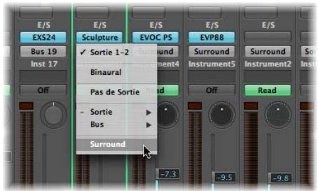 APPLE LOGIC PRO 8 - Réglage du format de sortie d'une bande de canaux - 1