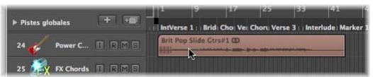 APPLE LOGIC PRO 8 - Pour découvert comment les zones de la fenêtre Arrangement interagissant : - 3