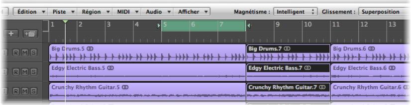 APPLE LOGIC PRO 8 - Pour répéter une rubrique de votre arrangement à l'aide des locators : - 2