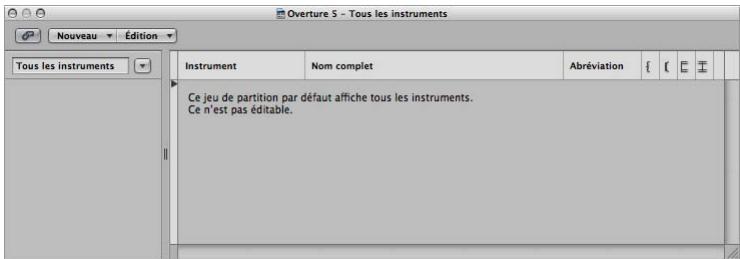 APPLE LOGIC PRO 8 - Fenêtre Jeu de partitions - 1