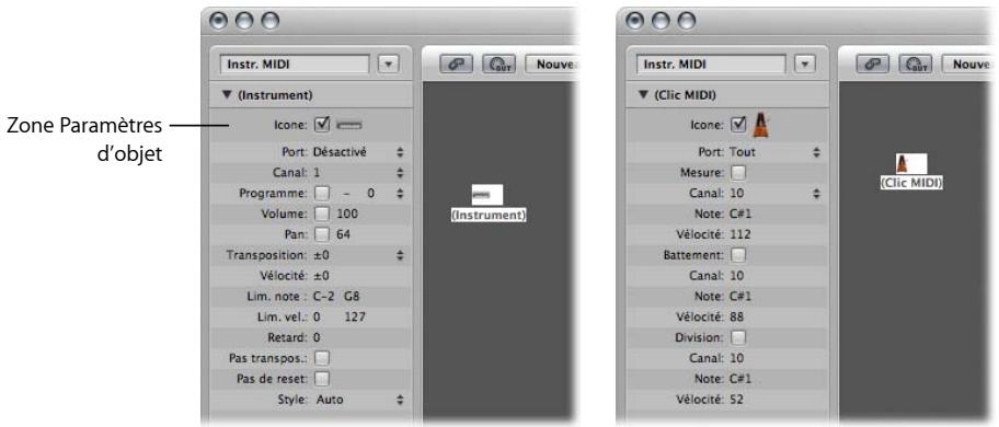 APPLE LOGIC PRO 8 - Paramètres courants des objets Environnement - 1