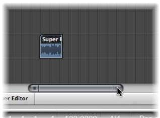 APPLE LOGIC PRO 8 - Zoom au moyen des barres de défilament - 1