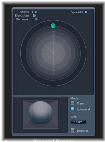APPLE LOGIC PRO 8 - Fenêtre Panner binaural - 1