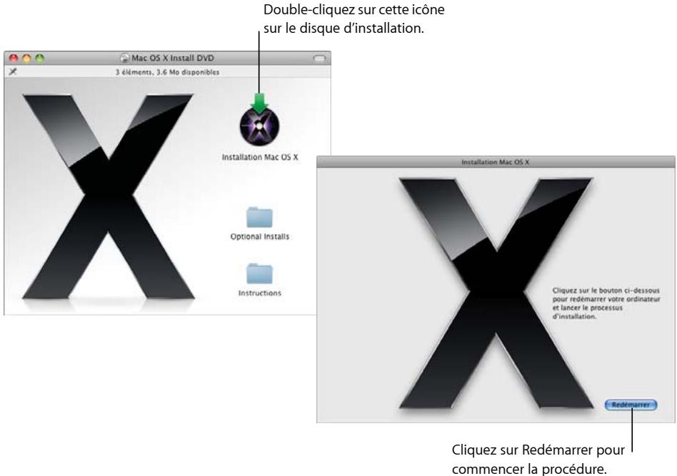 APPLE MAC OS X 10.5 LEOPARD - Étape 1 : insérez le disque d'installation mac OS x - 1
