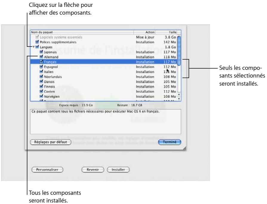 APPLE MAC OS X 10.5 LEOPARD - Étape 5 : sélectionnez d'autres paquets logiciels à installer - 1