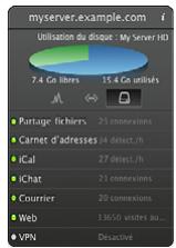 APPLE MAC OS X SERVER 10.6 SNOW LEOPARD - Utilisation du widget d'etat du serveur - 3