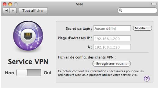 APPLE MAC OS X SERVER 10.6 SNOW LEOPARD - Gestion du service VPN - 1