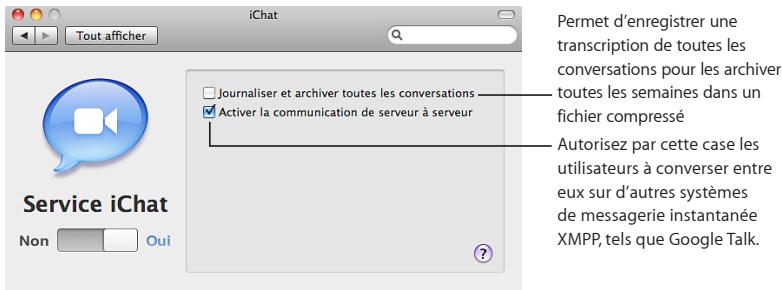 APPLE MAC OS X SERVER 10.6 SNOW LEOPARD - Gestion du service iChat - 1