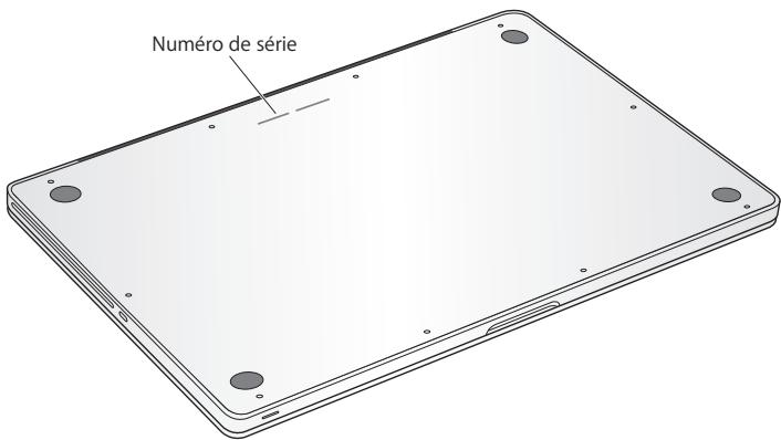 APPLE MACBOOK PRO SUPERDRIVE - Localisation du numéro de série de votre produit - 1