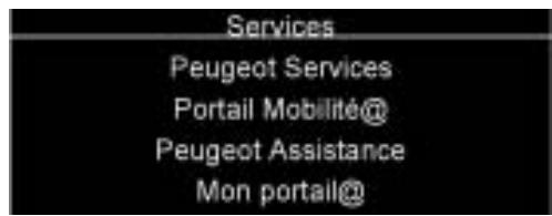 PEUGEOT NAVTEQ RT3 - L'appele de services et de dépannage. - 1