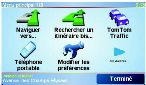 TOMTOM GO - Menu principal - 1