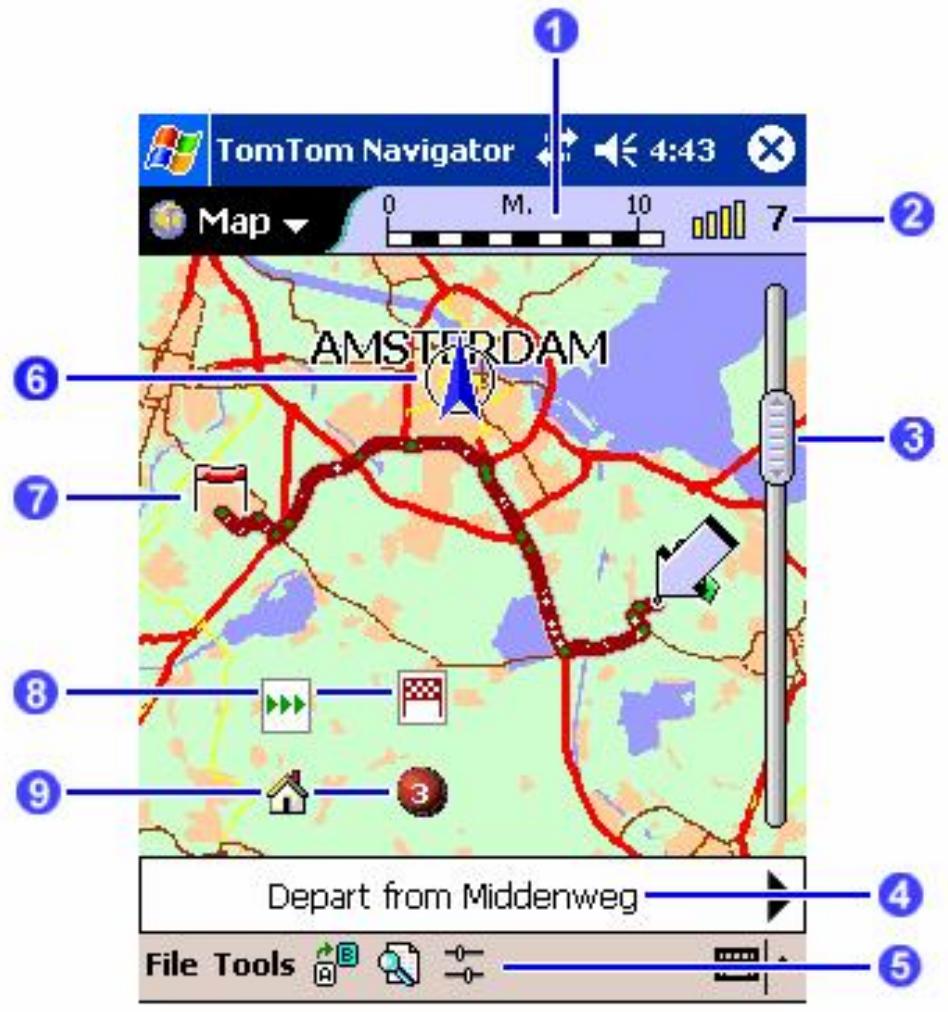 TOMTOM NAVIGATOR 3 POUR PALM - Parcours de la carte - 2