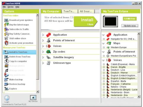 TOMTOM TOYOTA TNS400 - Utiliser TomTom HOME - 1