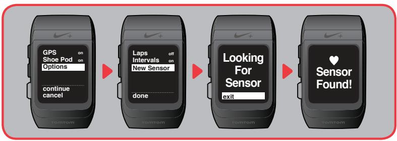 TOMTOM GPS MONTRE NIKE+ - ÉTABLissement DU LIEN ENTRE L'ÉMETTEUR DE FRÉQUENCY CARDIAQUE ET VOTRE MONTRE - 1