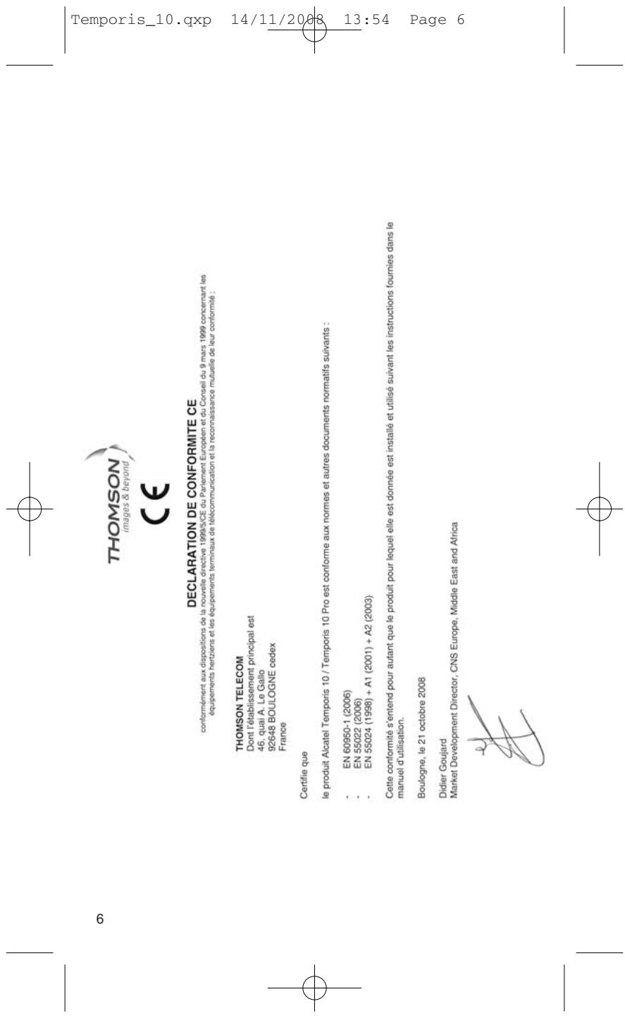 ALCATEL TEMPORIS 10 - ENVIRONNEMENT - 2