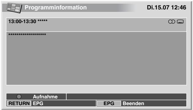PIONEER PDP-434HDE - Anzeigen von Programminformation - 1
